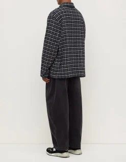 Leo Check Long Sleeve Shirt True Navy/Cream