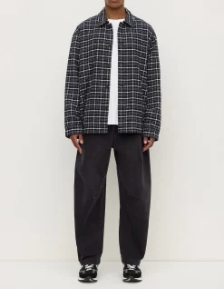 Leo Check Long Sleeve Shirt True Navy/Cream