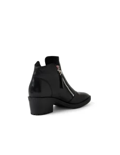 Lettice Twin Zip Leather Ankle Boots