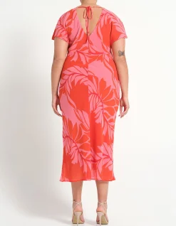 LEYLA CHIFFON MIDI DRESS