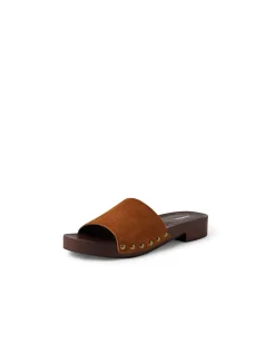 Leyler Studded Suede Slide Sandals