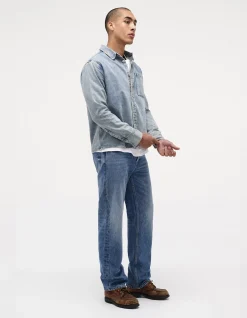 Liam Relaxed Straight Leg Rigid Denim Jeans