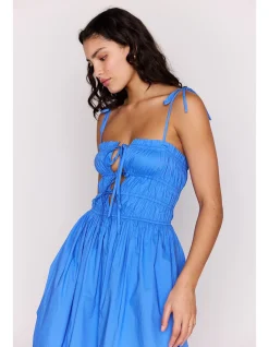 LIANA TIE DETAIL MIDI DRESS