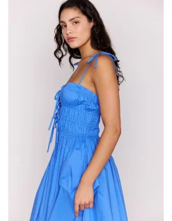 LIANA TIE DETAIL MIDI DRESS