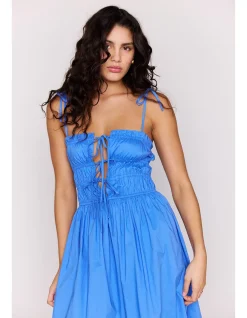 LIANA TIE DETAIL MIDI DRESS