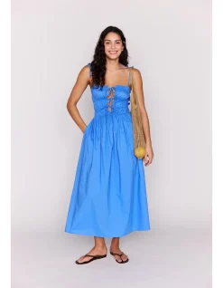 LIANA TIE DETAIL MIDI DRESS
