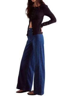 Libre High Rise Wide Leg Denim Jeans