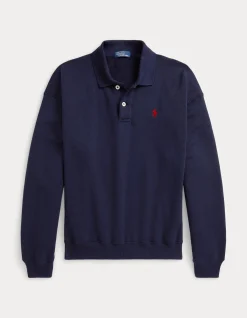 LIGHTWEIGHT FLEECE LONG-SLEEVE POLO