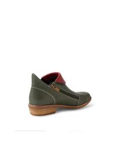 Likasi Colour Loop Detail Leather Ankle Boots
