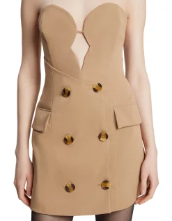 LILITH BUTTON FRONT MINI DRESS