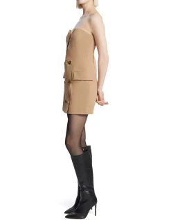 LILITH BUTTON FRONT MINI DRESS
