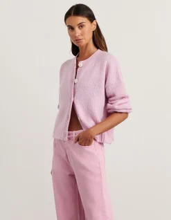 LILY FLUFFY KNIT LONG SLEEVE CARDIGAN