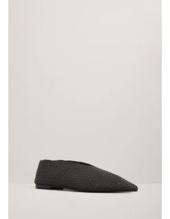 Lima Woven Leather Elongated Toe Flat