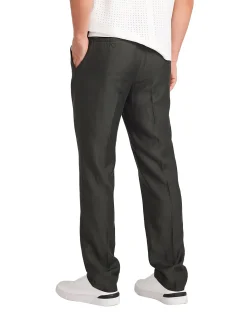 Linen Blend Drawstring Pants