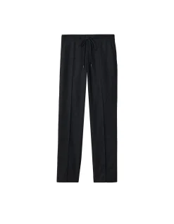 Linen Blend Drawstring Pants