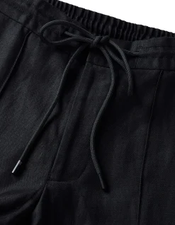 Linen Blend Drawstring Pants