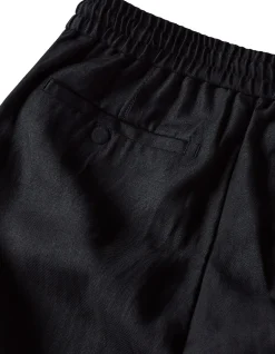 Linen Blend Drawstring Pants
