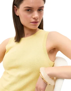 LINEN BLEND KNIT TOP