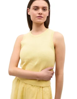 LINEN BLEND KNIT TOP