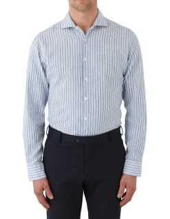 Linen Cotton Stripe Shirt
