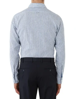 Linen Cotton Stripe Shirt