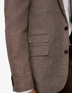 Linen Cotton Textured Blazer
