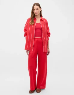 LINEN EASY WIDE LEG PANT
