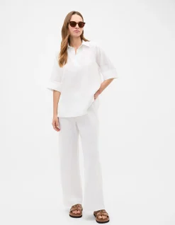 LINEN EASY WIDE LEG PANT