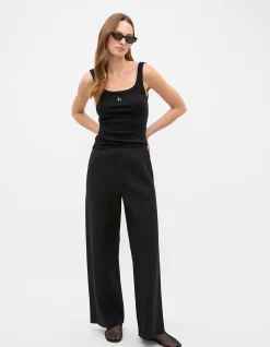 LINEN EASY WIDE LEG PANT