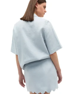 LINEN SCALLOP SKIRT