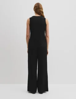 Linen Scoop Neck Tank