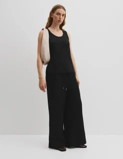 Linen Scoop Neck Tank