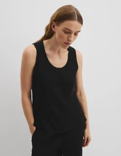 Linen Scoop Neck Tank