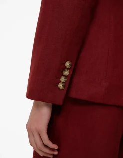 Linen Twill Single Breasted Blazer