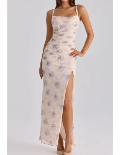 LINI'PEONY FLORAL PRINT MAXI DRESS