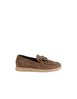Linxy Braided Trim Chain Detail Loafers