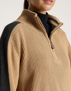Liora Relaxed Cotton Zip Knit Jumper