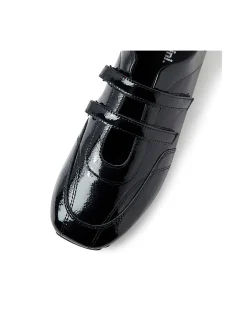 Lisarella Twin Strap Patent Leather Flats
