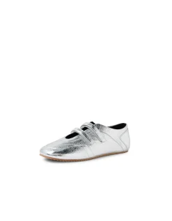 Lisarella Twin Strap Metallic Flat Shoes