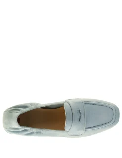 Liu Suede Block Heel Leather Loafer