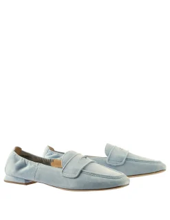 Liu Suede Block Heel Leather Loafer