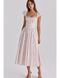 'LIVIA'DITSY FLORAL MIDI SUNDRESS