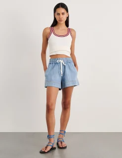 LOE DENIM PULL ON SHORT