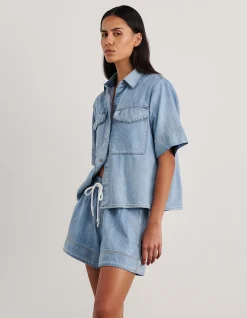 LOE DENIM SHORT SLEEVE SHIRT