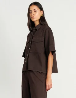 LOE DENIM SHORT SLEEVE SHIRT