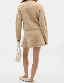 LOFTY OVERSIZED CABLE KNIT CARDIGAN