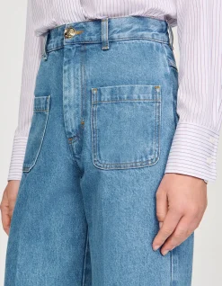 Logan High Waist Wide Leg Denim Jeans