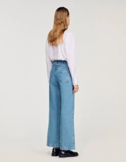 Logan High Waist Wide Leg Denim Jeans