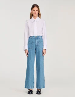 Logan High Waist Wide Leg Denim Jeans