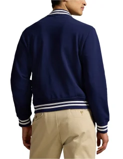 Logo Fleece Baseball Jacket